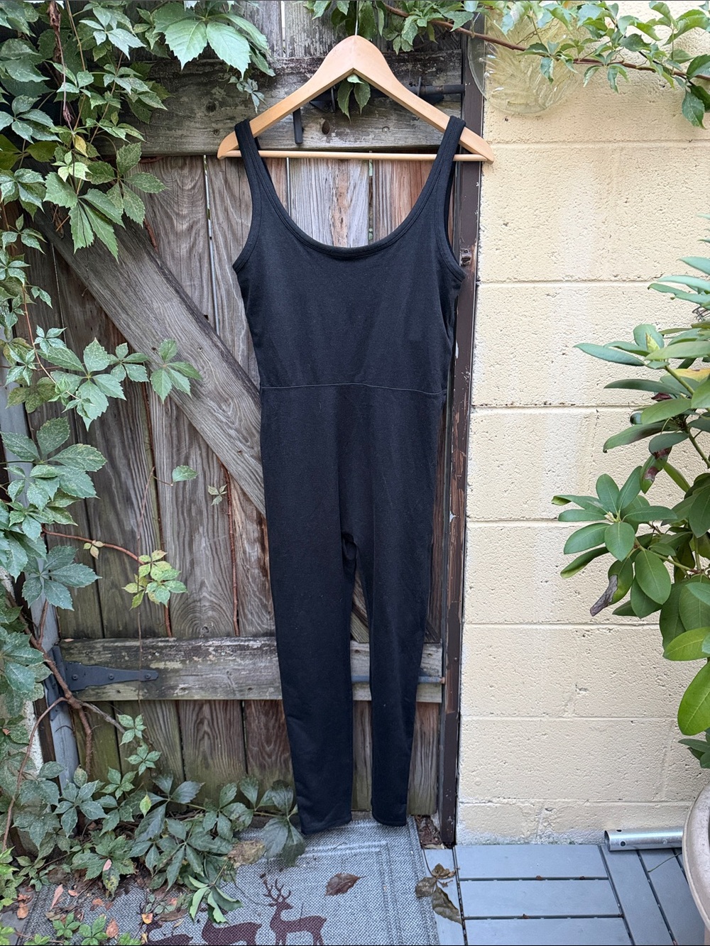 Vuori Black Sleeveless Jumpsuit - Scoop Neck